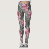 PINK TROPICAL HIBISCUS | LEGGINGS (Voorkant)