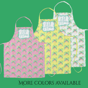 Pink Tropical Island Palm All-Over Print Schort