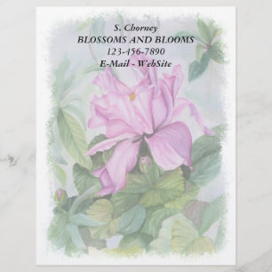 PINK TROPICAL ORCHID LETTERHEAD GEPERSONALISEERD BRIEFHOOFD