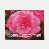 Pink Tuberous Begonia Floral Welcome Deurmat (Voorkant)