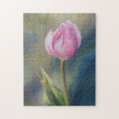 Pink Tulip Flower Spring Art Puzzle (Vertical)
