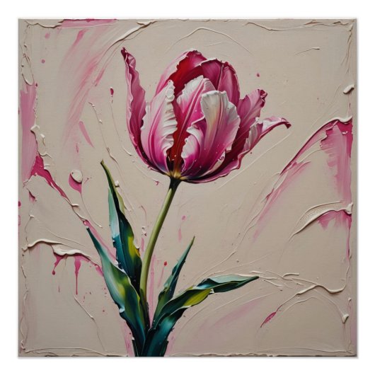 pink tulip perfect poster (Voorkant)
