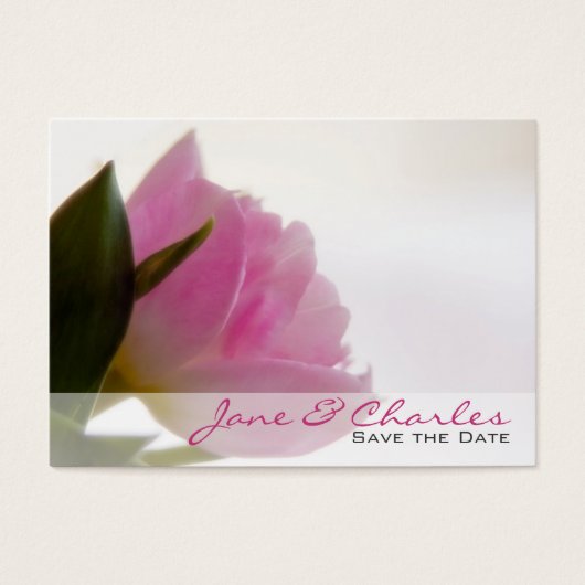 Pink Tulip · Save the Date Mini Kaart (Voorkant)