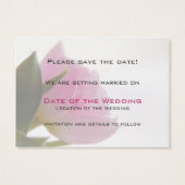 Pink Tulip · Save the Date Mini Kaart (Achterkant)