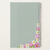 Pink Tulips & Daffodils Spring Flowers Notebook Notitieboek (Achterkant)
