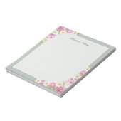 Pink Tulips & Daffodils Spring Flowers Notepad Notitieblok (Gedraaid)