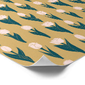 Pink Tulips Garden Poster (Hoek)
