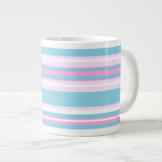Pink, Turquoise, Blancs De Transat Jumbo Mug (Devant droit)