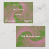 Pink Twist sur le Carte de visite de Chubby Vert (Devant / Derrière)