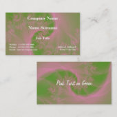 Pink Twist sur le Carte de visite vert (Devant / Derrière)