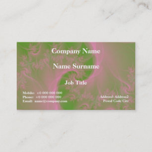 Pink Twist sur le Carte de visite vert