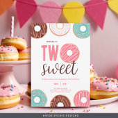 Pink Two Sweet Anniversaire Invitations