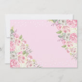 Pink Umbrella Teddy Bear Baby Sprinkle Hartelijk d Bedankkaart (Achterkant)