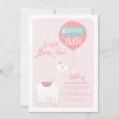 Pink Une Invitation Anniversaire de enfant Plaisan (Devant)