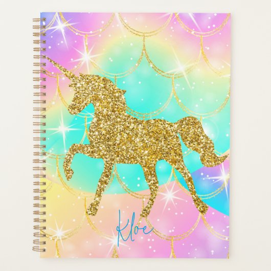 Pink unicorn glitter design  (Devant)