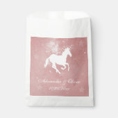 Pink Unicorn mariage Favoriser les sacs (Devant)