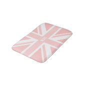 Pink Union Jack UK Flag Monogram Bath Mat (Gekanteld)