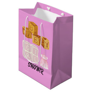 Pink unique bébé fille Dice Baby shower Cadeau Sac