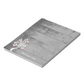 Pink Valentine Hearts Tree Bloc-notes personnalisé (Tourné)