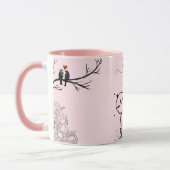 Pink Valentine’s Day Monogram Coffee Mug (Gauche)