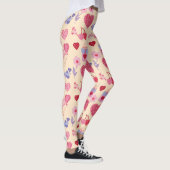 Pink Valentine's Day Icon Pattern Leggings (Rechts)