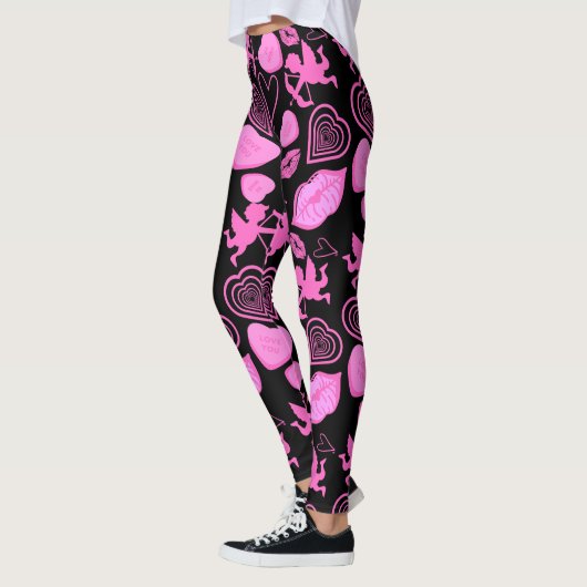 Pink Valentine's Pattern Leggings (Links)