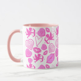 Pink Valentine's Pattern Mok