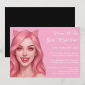 Pink Vampire | Invitation pour une soirée entre fi (Devant / Derrière)