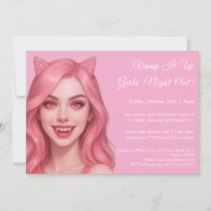 Pink Vampire Invitation pour une soirée entre fi
