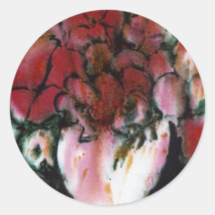 "Pink Vase" Floral Sticker