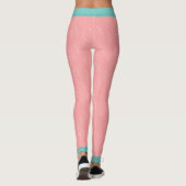 Pink Vintage Fleurs Fitness Leggings (Dos)