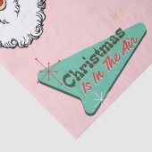 Pink Vintage Retro Santa Tissuepapier (Detail)