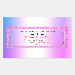 Pink violet avec Parties scintillant Étiquettes d'