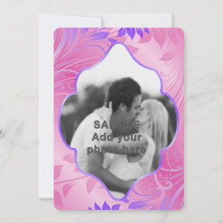 Pink violet Faire-part de Faire-part de mariage of