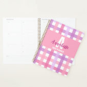 Pink violet pastel Monogram En vichy Motif (Devant avec enveloppe)