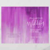 Pink violet programme de mariage d'art abstrait (Devant)