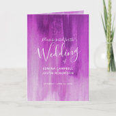 Pink violet programmes de mariage d'art abstrait (Devant)