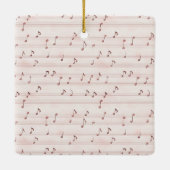 Pink Violin Music Sheet Keramisch Ornament (Achterkant)