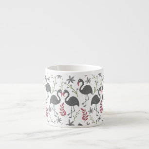 Pink Vlingo seamless pattern flowers, leaves Espresso Kop