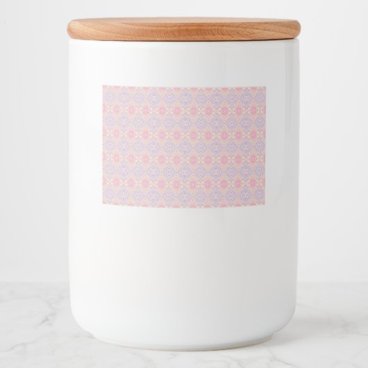 pink voedselcontainer etiket (Voorkant)