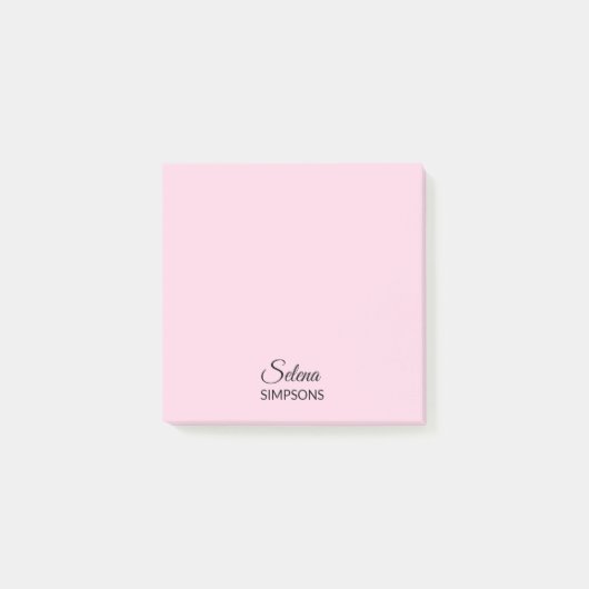 PINK Votre nom post-it notes (Devant)