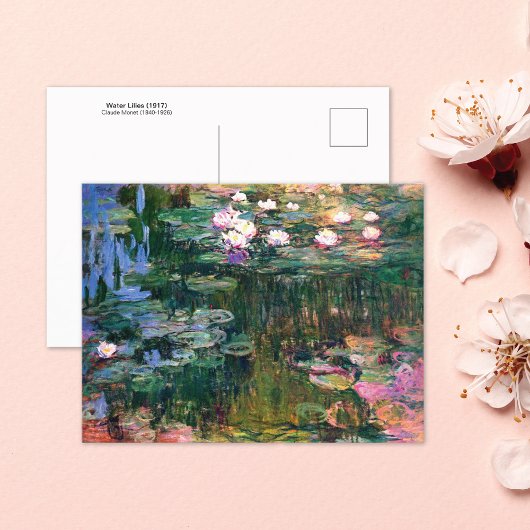 Pink Water Lilies (1917) Claude Monet Briefkaart