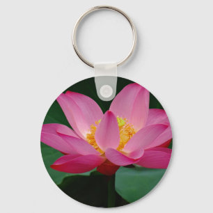 Pink Water Lily in Full Bloom Sleutelhanger