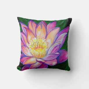 Pink Water Lily Painting Kussen
