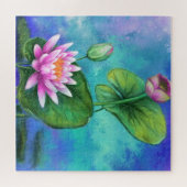 Pink Water Lily Puzzle Lys (Horizontal)