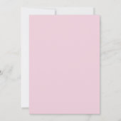 Pink Watercolor Bow & Cross Baptism Invitation (Dos)