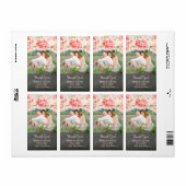 Pink Watercolor Chalkboard Mariage photo Étiquette (Feuille entière)