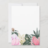 Pink Watercolor Floral Birthday Invitation (Dos)