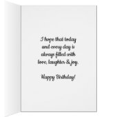 Pink Watercolor Heart 44th Birthday Card (Intérieur (Droit))