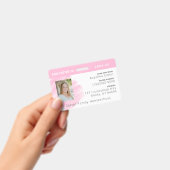 Pink Watercolor Homeschool Educator ID Badge (Manuel / portable)